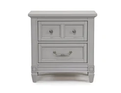 Willowbrook Panel Bed, Dresser, Mirror & Nightstand In Pebble, Queen