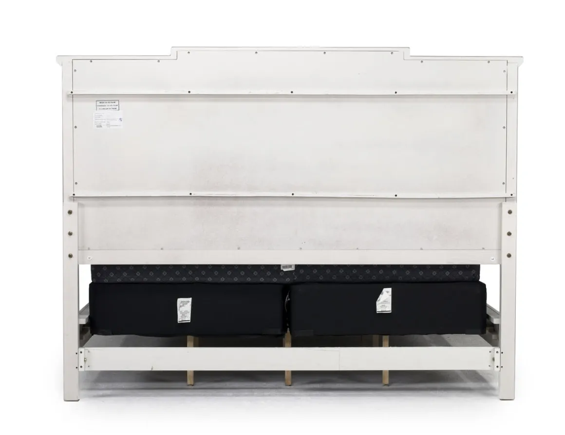 Willowbrook Panel Bed In Pebble, Queen