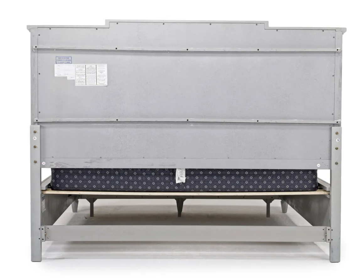 Willowbrook Panel Wall Bed In Pebble, Queen