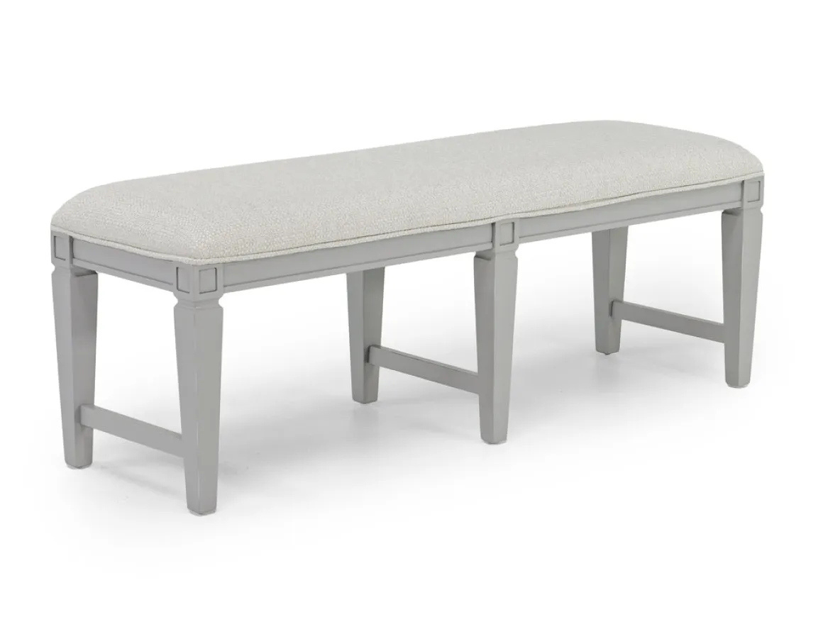 Willowbrook Round Dining Table, 4 Chairs & Bench In Pebble
