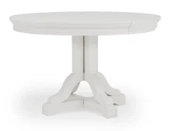 Willowbrook Round Dining Table & 4 Chairs In Pebble, Slat