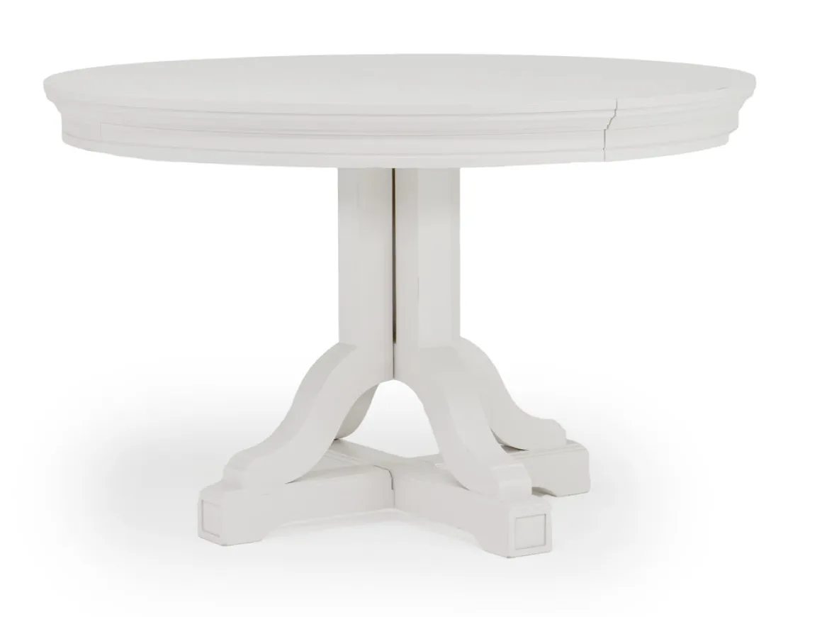 Willowbrook Round Dining Table & 4 Chairs In Pebble, Slat