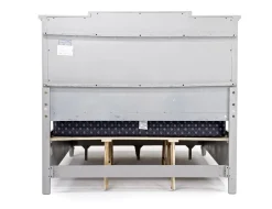 Willowbrook Upholstered Panel Bed In Pebble, Queen