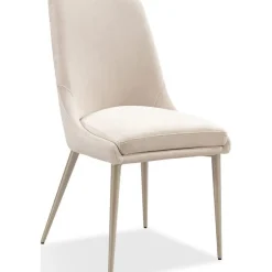 Winston Round Dining Table & 2 Stools In White/Cream
