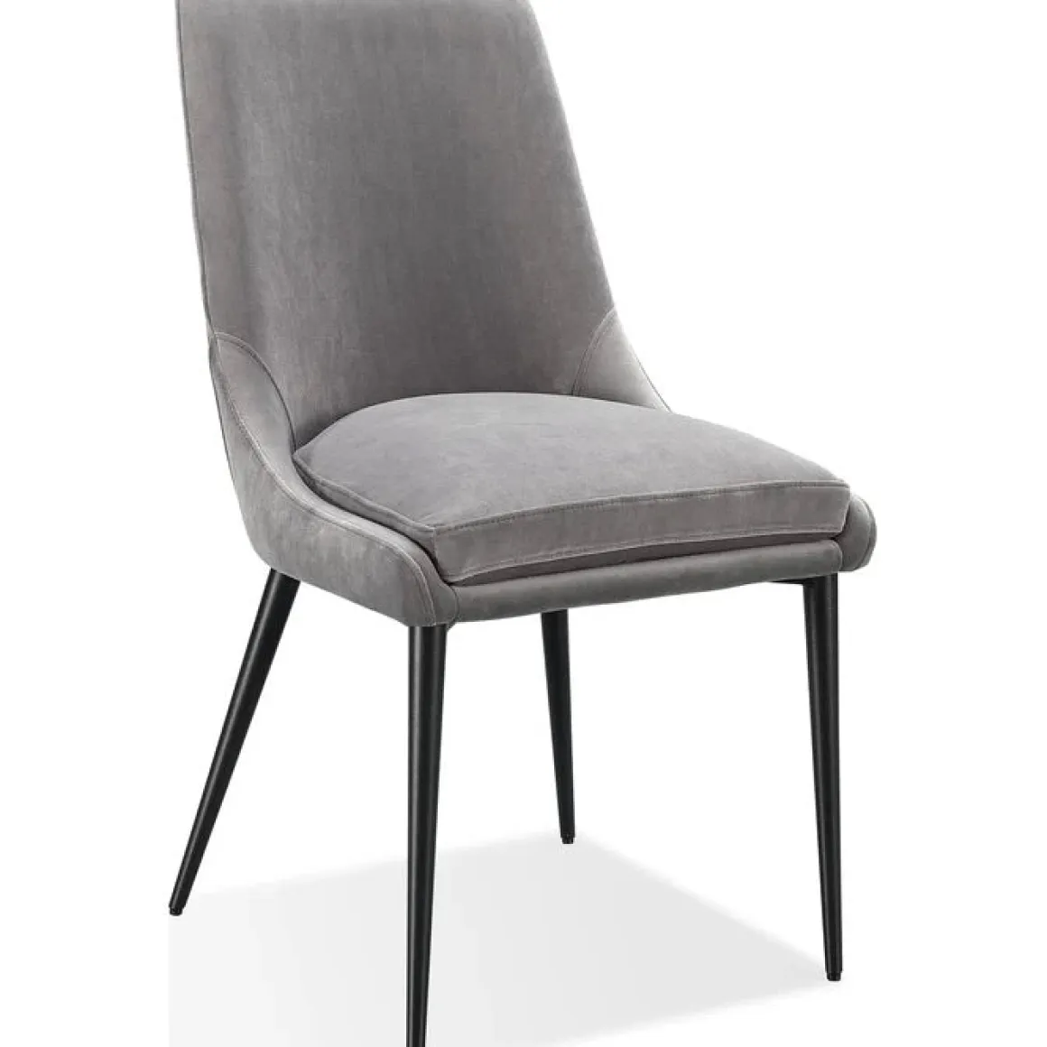 Winston Round Dining Table & 4 Chairs In Black/Ash Gray