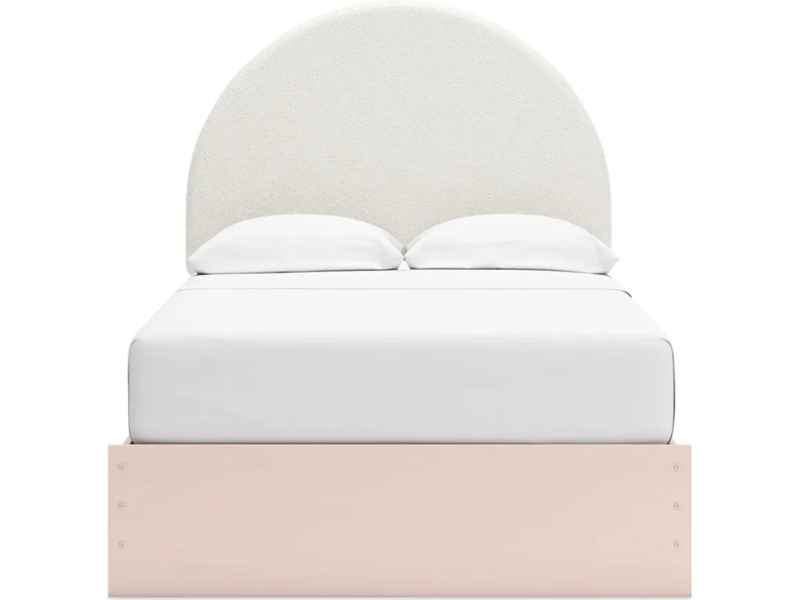 Wistenpine Panel Bed In Blush, Twin