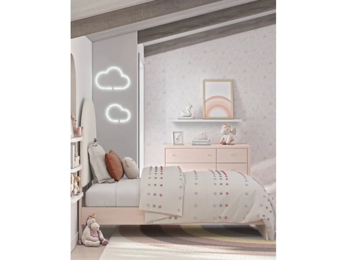 Wistenpine Panel Bed In Blush, Twin