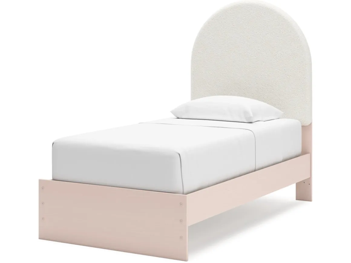 Wistenpine Panel Bed In Blush, Twin