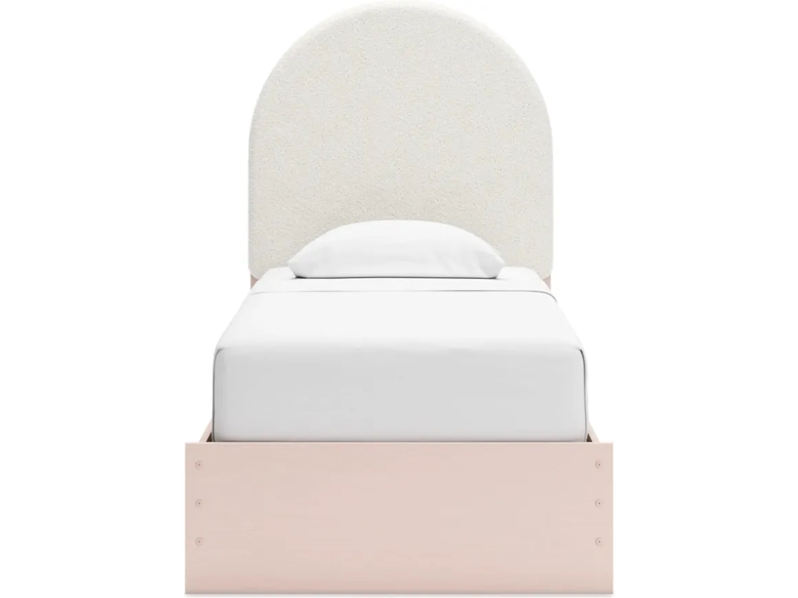 Wistenpine Panel Bed W/ Storage In Blush, Twin