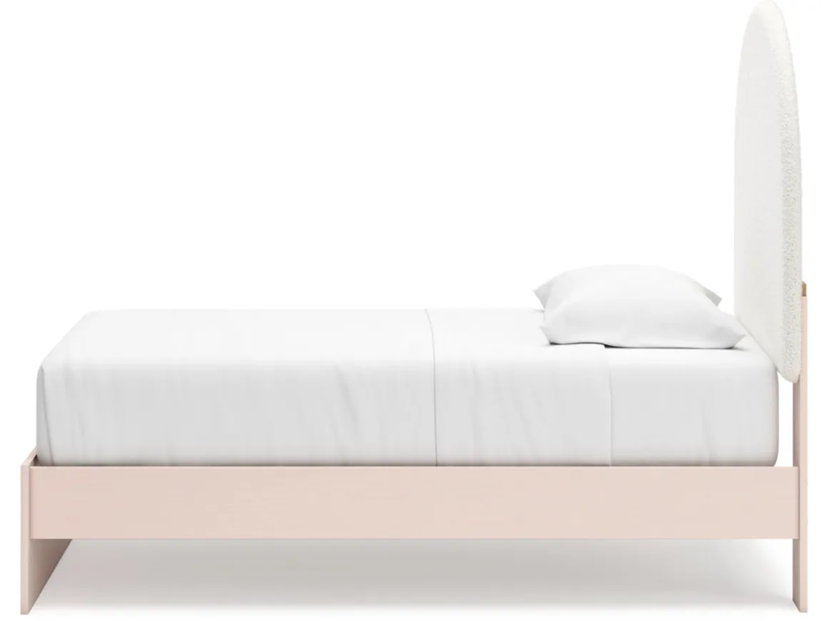 Wistenpine Panel Bed W/ Storage In Blush, Twin