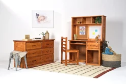 Young Pioneer Desk & Hutch In Natural